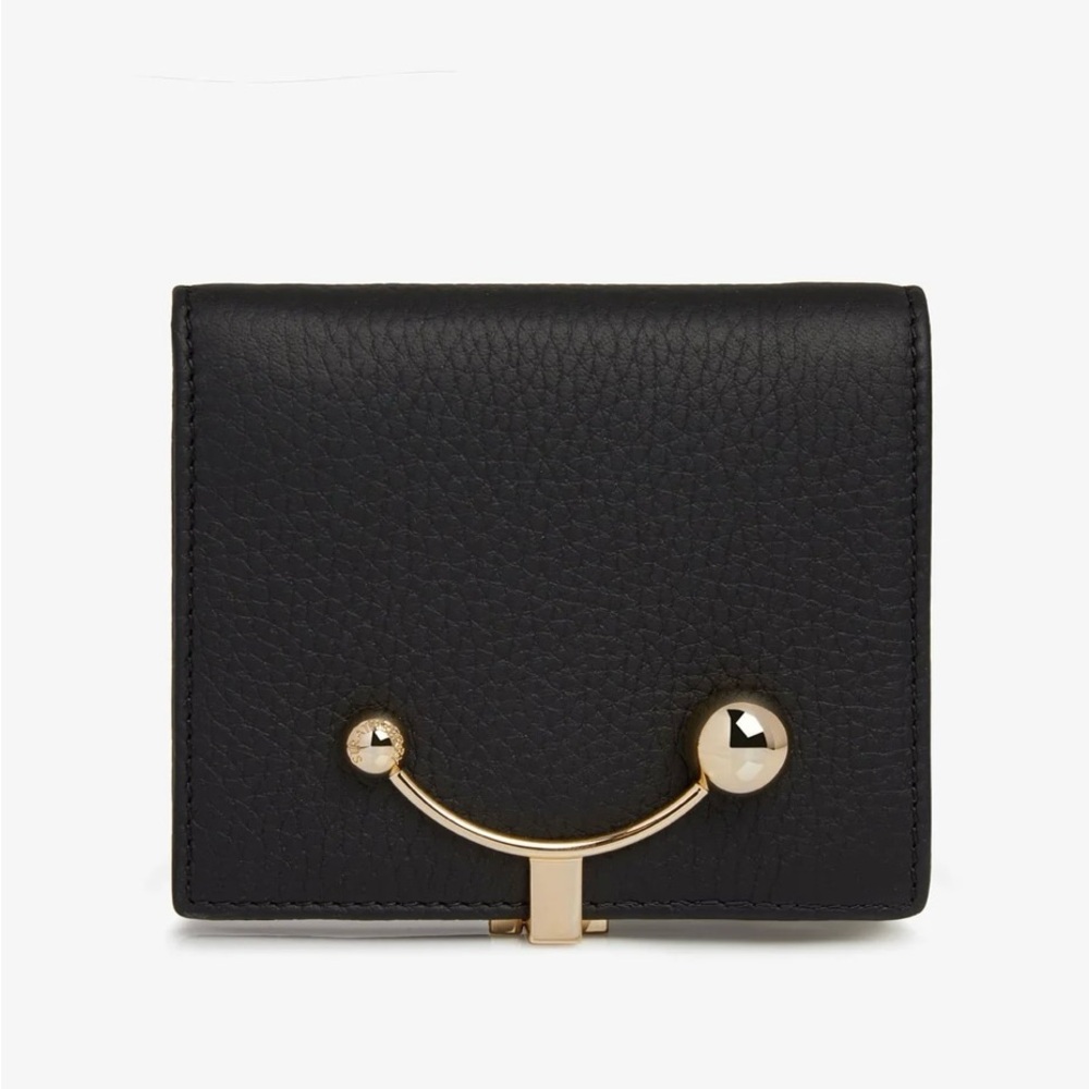 Stylish Black Wallet with Gold Detailing